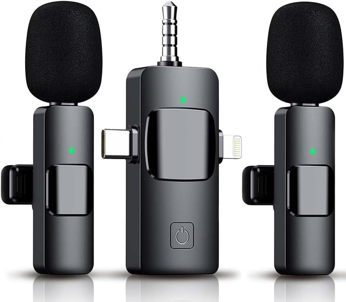 Wireless Microphone – 2-li Simsiz Yaxa Mikrofonu